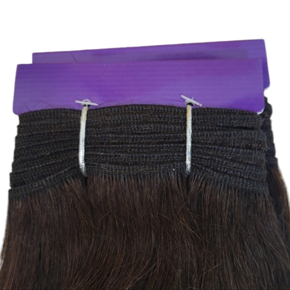 NWT 2 Outre Premium Purple Pack 100% Human Hair Yaki Weave Brown Extension - Picture 8 of 15